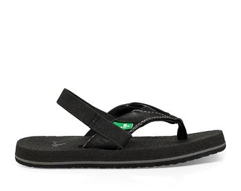 Sanuk Root Beer Cozy Kids' Sandals Black | Canada 310GSO